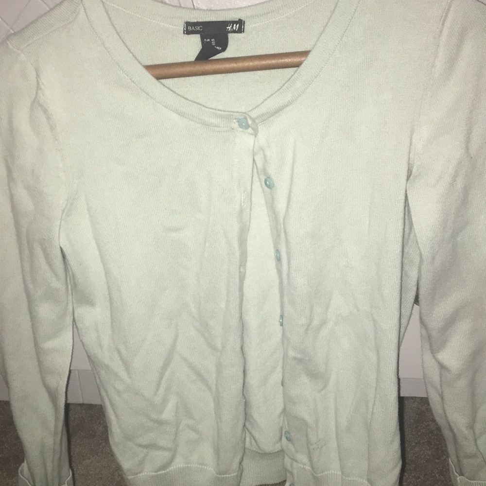 mint cardigan sweater